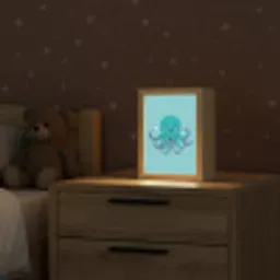 Octopus - Blauw - Gezicht Light Box met kabel klein -sfeer1_kind