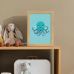 Octopus - Blauw - Gezicht Light Box met kabel klein -sfeer2_kind