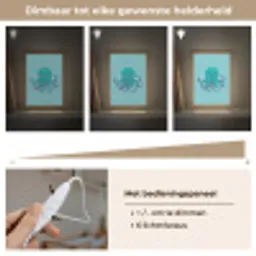 Octopus - Blauw - Gezicht Light Box met kabel klein -USP_dimbaarNL