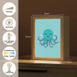 Octopus - Blauw - Gezicht Light Box met kabel klein -USP_NL