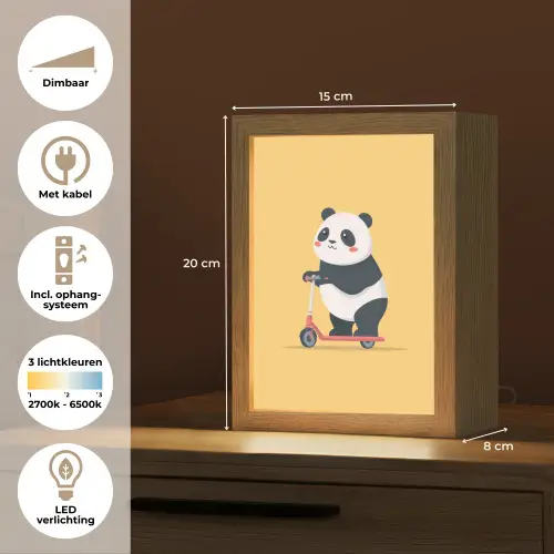 Panda - Step - Geel Light Box met kabel klein -USP_NL
