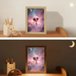 Roze - Alien - Planeten - Ruimte Light Box met kabel klein -sfeer3_kind