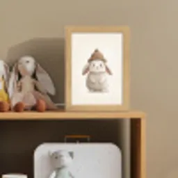 Konijn - Muts - Oren - Beige Light Box met kabel klein -sfeer2_kind