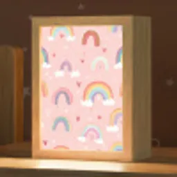 Regenboog - Patroon - Pastel Light Box met kabel klein -zzz_3d_website