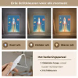 Raket - Planeten - Ruimte Light Box met kabel klein -USP_lichtkleurNL