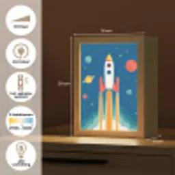 Raket - Planeten - Ruimte Light Box met kabel klein -USP_NL