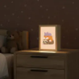 Luiaard - Vos - Kat - Slaperig Light Box met kabel klein -sfeer1_kind