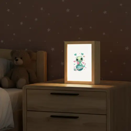 Ruimte - Wezen - Hartjes - Planeet Light Box met kabel klein -sfeer1_kind