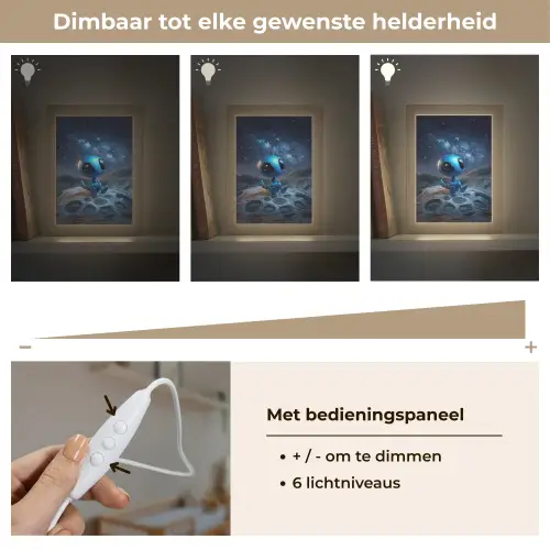 Ruimtewezen - Blauw - Galaxy Light Box met kabel klein -USP_dimbaarNL