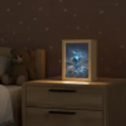Ruimtewezen - Blauw - Galaxy Light Box met kabel klein -sfeer1_kind