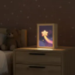 Ster - Gezichtje - Lichtgevend Light Box met kabel klein -sfeer1_kind