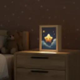 Ster - Gezichtje - Nacht - Wolken Light Box met kabel klein -sfeer1_kind
