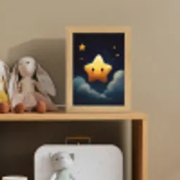 Ster - Gezichtje - Nacht - Wolken Light Box met kabel klein -sfeer2_kind