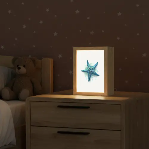 Zeester - Blauw - Spetters Light Box met kabel klein -sfeer1_kind