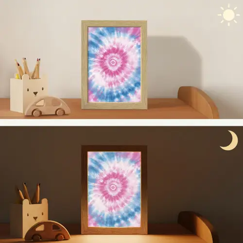 Tie-dye - Roze - Patroon Light Box met kabel klein -sfeer3_kind