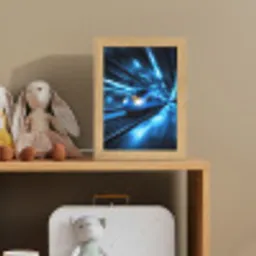 Trein - Blauw - Neon Light Box met kabel klein -sfeer2_kind
