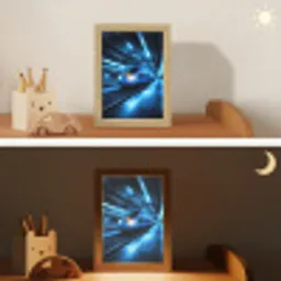 Trein - Blauw - Neon Light Box met kabel klein -sfeer3_kind