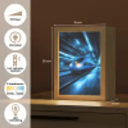 Trein - Blauw - Neon Light Box met kabel klein -USP_NL