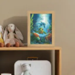 Schildpad - Dolfijn - Oceaan Light Box met kabel klein -sfeer2_kind