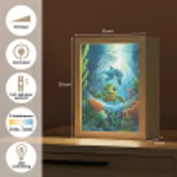 Schildpad - Dolfijn - Oceaan Light Box met kabel klein -USP_NL
