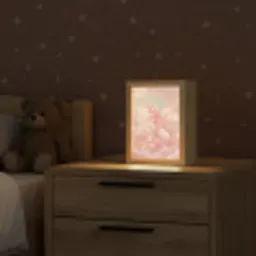 Eenhoorn - Wolken - Roze Light Box met kabel klein -sfeer1_kind