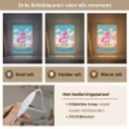 Unicorn - Meisjes - Bloemen - Regenboog - Eenhoorn Light Box met kabel klein -USP_lichtkleurNL