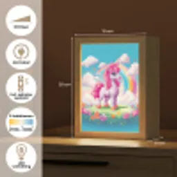 Unicorn - Meisjes - Bloemen - Regenboog - Eenhoorn Light Box met kabel klein -USP_NL