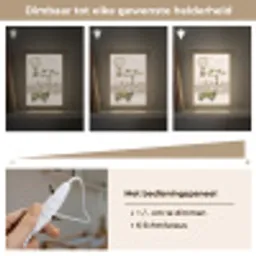 Wilde dieren - Safari - Watercolor - Luchtballon Light Box met kabel klein -USP_dimbaarNL