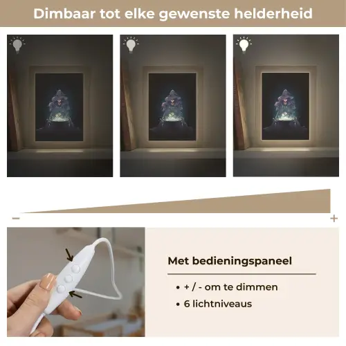 Heks - Magie - Heksenketel - Paars Light Box met kabel klein -USP_dimbaarNL