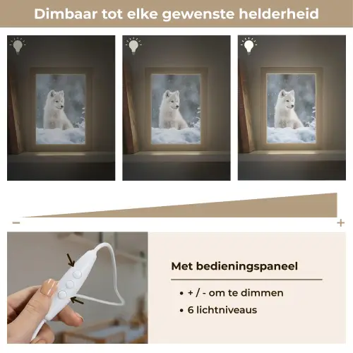 Wolf - Pup - Sneeuw Light Box met kabel klein -USP_dimbaarNL