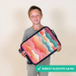 Abstracte golven Kinderkoffer - Zwart klein -sfeer4_NL