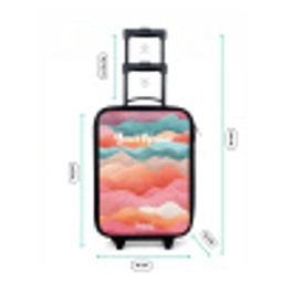 Abstracte golven Kinderkoffer - Zwart klein -productfoto_formaten