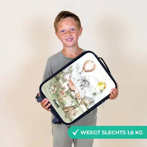 Alpaca avontuur Kinderkoffer - Zwart klein -sfeer4_NL