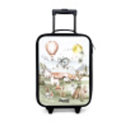 Alpaca avontuur Kinderkoffer - Zwart klein -3d
