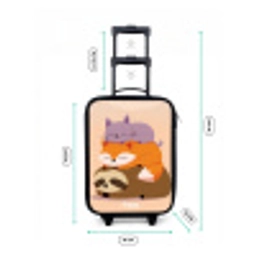 Dieren - Slapen - Samen Kinderkoffer - Zwart klein -productfoto_formaten