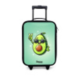 Appie avocado Kinderkoffer - Zwart klein -3d