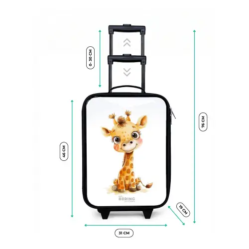 Baby giraffe Kinderkoffer - Zwart klein -productfoto_formaten