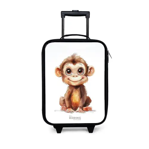 Baby aap Kinderkoffer - Zwart klein -3d