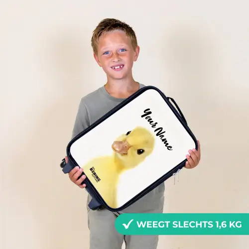 Barry de Badeend Kinderkoffer - Zwart klein -sfeer4_NL