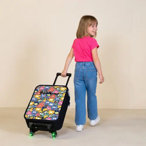 Beestjes met Grote Oogjes Kinderkoffer - Zwart klein -sfeer1