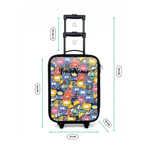 Beestjes met Grote Oogjes Kinderkoffer - Zwart klein -productfoto_formaten