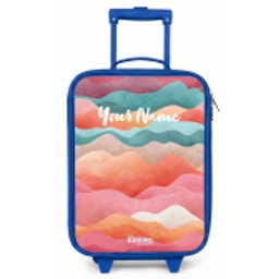 Abstracte golven Kinderkoffer - Blauw klein -zz3dotto