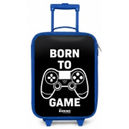 Born to game met controller Kinderkoffer - Blauw klein -zz3dotto
