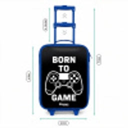 Born to game met controller Kinderkoffer - Blauw klein -productfoto_formaten
