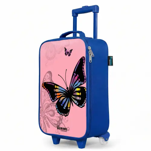 Bubblegum butterfly Kinderkoffer - Blauw klein -productfoto_schuin