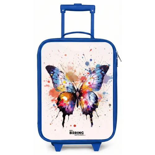 Vlinderexplosie Kinderkoffer - Blauw klein -zz3dotto