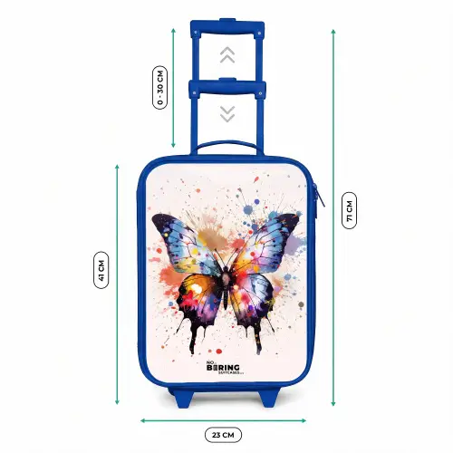 Vlinderexplosie Kinderkoffer - Blauw klein -productfoto_formaten