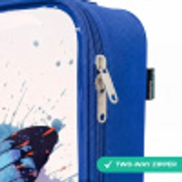 Vlinderexplosie Kinderkoffer - Blauw klein -rits_EN