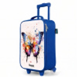 Vlinderexplosie Kinderkoffer - Blauw klein -productfoto_schuin