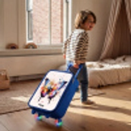Vlinderexplosie Kinderkoffer - Blauw klein -sfeer1